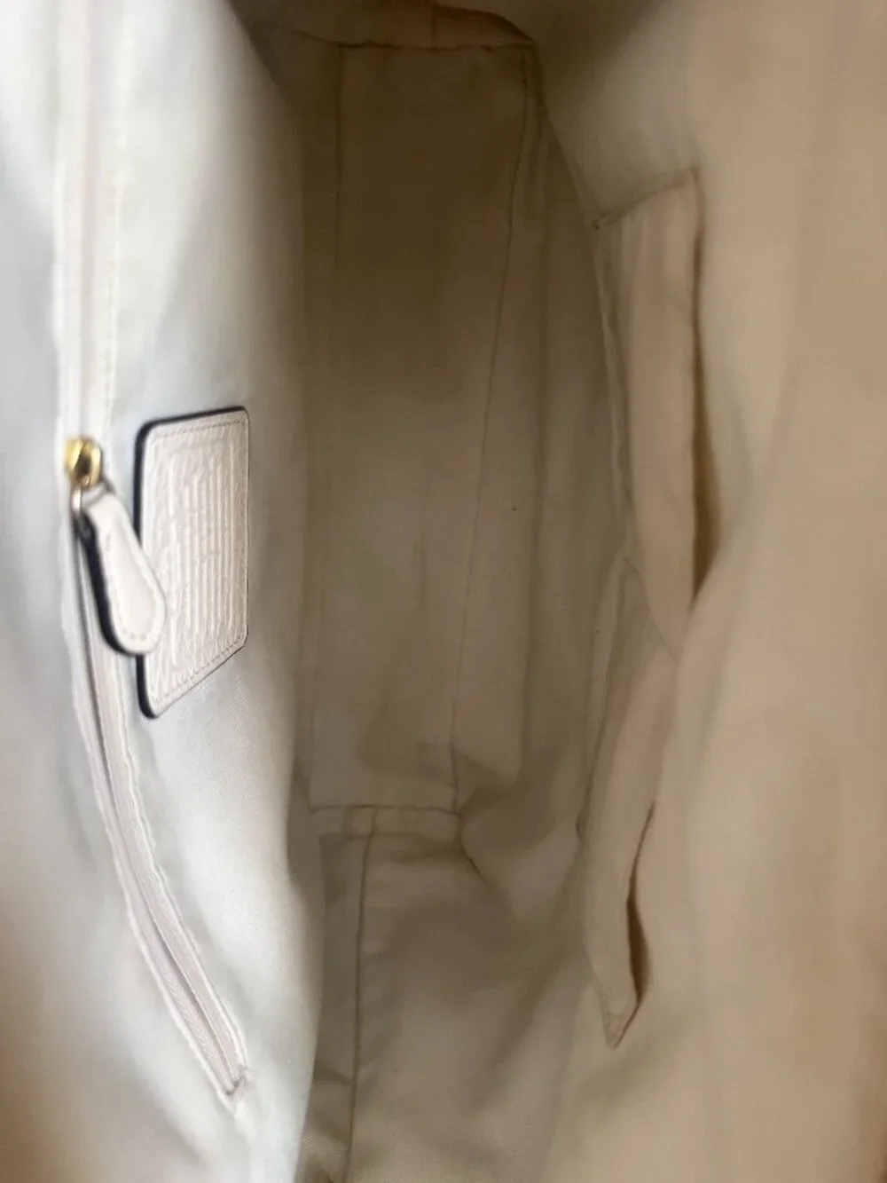 COACH Kelsey Large Pebbled Off -White Leather Shoulder Tote Bag - F36591